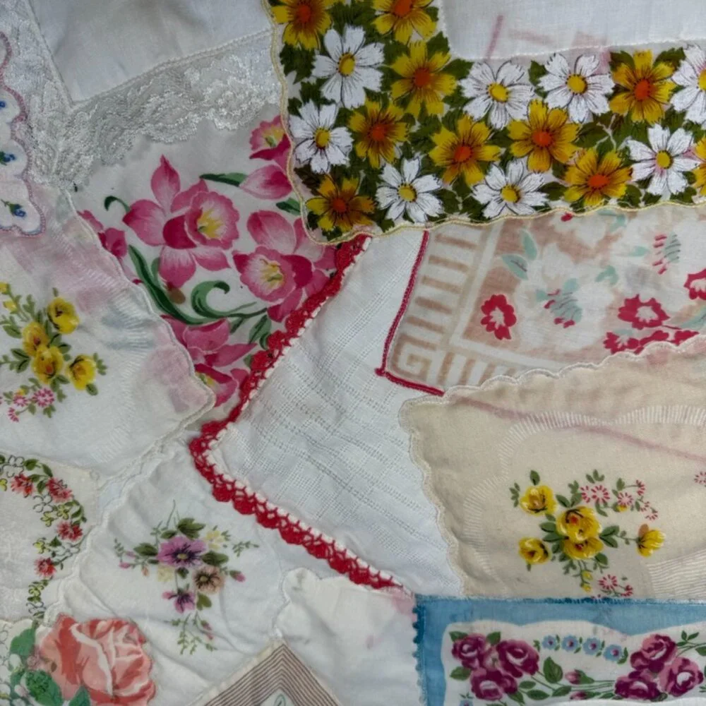 Vintage Handkerchief Quilt‎ Wall Hanging